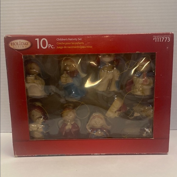 HOLIDAY LIVING 10 pc. Children's Nativity Set #111773 - Picture 1 of 13